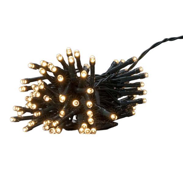 Festliche LED Lichterkette, warmweiss – 7,2m, 96 LEDs, Timer & 7 tolle Effekte. Ideal für Innen & Aussen - Perfekt für Deko, Weihnachten, Party