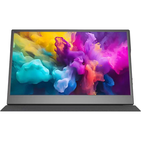 Monitor portatile IPS Full HD da 15,6“ – schermo ultracompatto per laptop, Mac, PS5, Xbox e smartphone – perfetto per gaming, viaggi, home office
