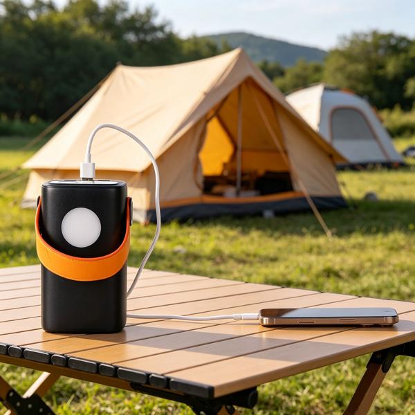 Powerful power bank 60,000 mAh, 100 W, USB‑C PD external battery: mobile charger with LED lamp for laptop, notebook, smartphone – fast charging