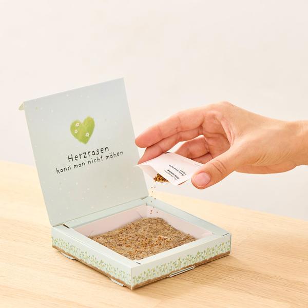 Charming ryegrass planting kit “You can’t mow a racing heart“ – Unique thank-you gift that grows and brings lasting joy