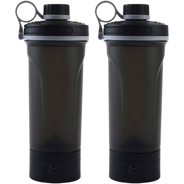 Lot de 2 shakers à batterie haute performance pour shakes protéinés et smoothies - Portable, électrique, rechargeable USB-C, mélange sans grumeaux - Idéal pour le sport et le fitness 
