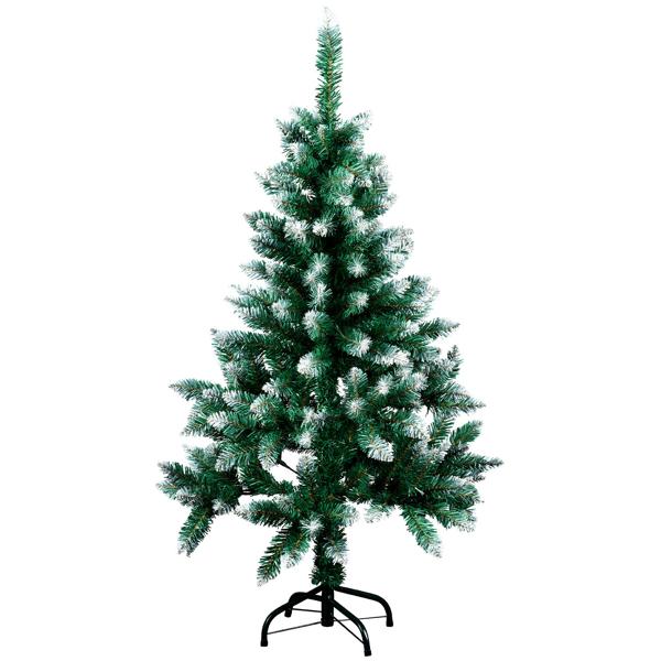 Wunderschöner Weihnachtsbaum mit Schneezweigen 120cm, 200 Zweige - Naturgetreuer Kunst-Tannenbaum für festliche Momente - Perfekte Winter-Deko