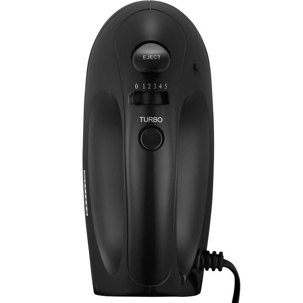 Profi Handmixer 300W Schwarz: Kraftvoller Handrührer, 5 Stufen & Turbo: Perfekt für Teig, Sahne & Backen - Chrom Knethaken & Schneebesen