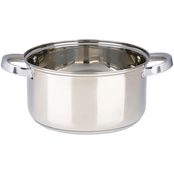 Professional 7-piece stainless steel pot set with glass lid – high-quality cooking pot set for induction & hob – gloss finish & rounded handles