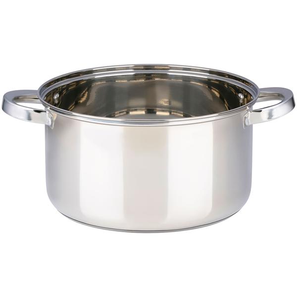 Professional 7-piece stainless steel pot set with glass lid – high-quality cooking pot set for induction & hob – gloss finish & rounded handles