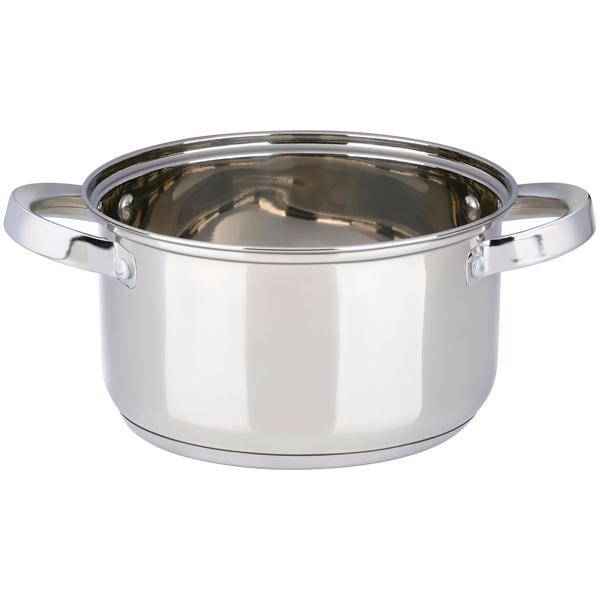 Professional 7-piece stainless steel pot set with glass lid – high-quality cooking pot set for induction & hob – gloss finish & rounded handles