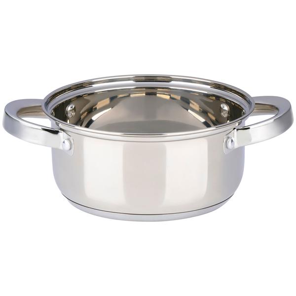 Professional 7-piece stainless steel pot set with glass lid – high-quality cooking pot set for induction & hob – gloss finish & rounded handles