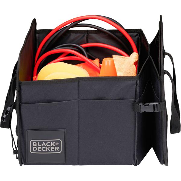 Pratico organizer per bagagliaio auto, robusta scatola di trasporto con maniglia - Perfetto per shopping, sport, attrezzi, kit di emergenza e molto altro