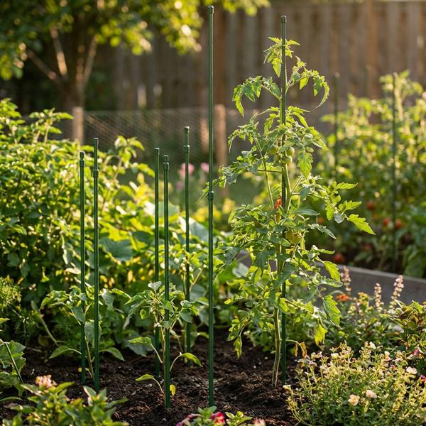Robusti bastoni per piante, set da 6, estensibili fino a 80 cm: sostegni pratici e supporto rampicante perfetto per casa, giardino, balcone e terrazza