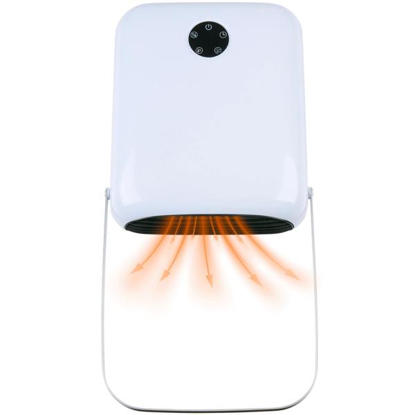 Termoventilatore da bagno PTC 2000W con portasalviette, Bianco - Termoventilatore sicuro con timer e telecomando, IP22 - Efficiente ed rapido