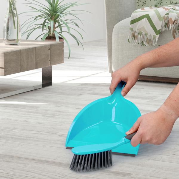 Umfassendes 5tlg. Reinigungsset – Stabiles, vielseitiges & effizientes Putzset für Haushalt, Wohnung, Küche, Bad & Boden – Besen, Kehrset, Bürsten