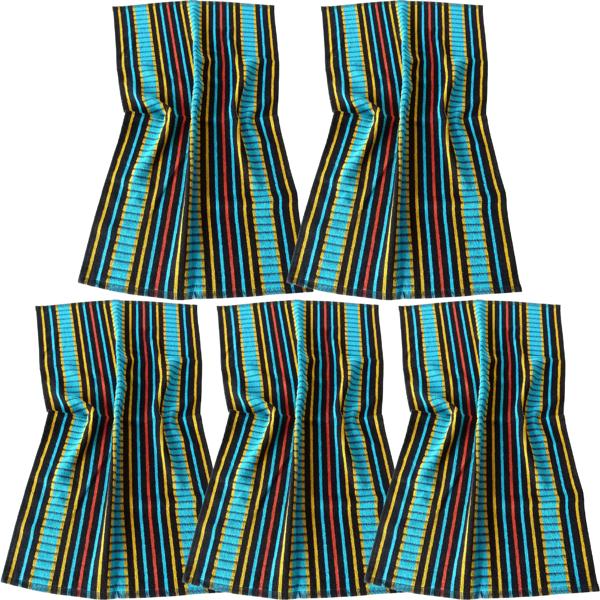 Set of 5 Grubentuch 100% cotton: Highly absorbent dish towel & multipurpose cloth, turquoise-black - Robust drying towel for home & catering