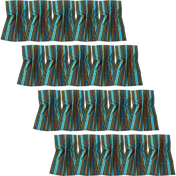 Set of 20 utility kitchen towels 100% cotton: highly absorbent dish towel & multi-purpose cloth, turquoise-black - robust drying towel for home & hospitality