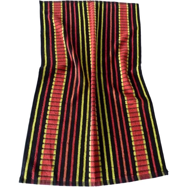 Set of 10 Grubentuch 100% cotton: Absorbent tea towel & multipurpose cloth, red-black - Robust drying cloth for home & hospitality