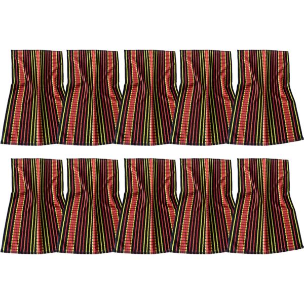 Set of 10 Grubentuch 100% cotton: Absorbent tea towel & multipurpose cloth, red-black - Robust drying cloth for home & hospitality