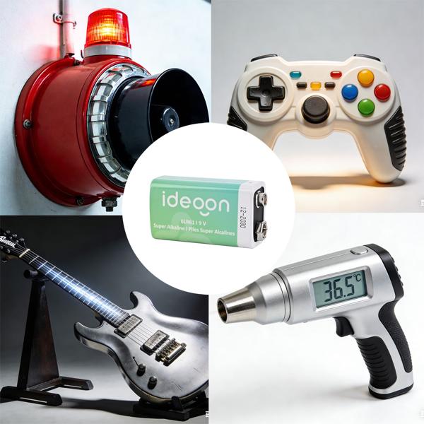 High-quality 9V block battery – 6LR61 alkaline 9 volt – Reliable power source for smoke detectors, measuring devices and toys