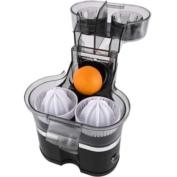 Doppio estrattore a batteria cordless 120W: Spremiagrumi e spremifrutta USB‑C mobile | Efficiente e compatto per succhi freschi e smoothie To Go