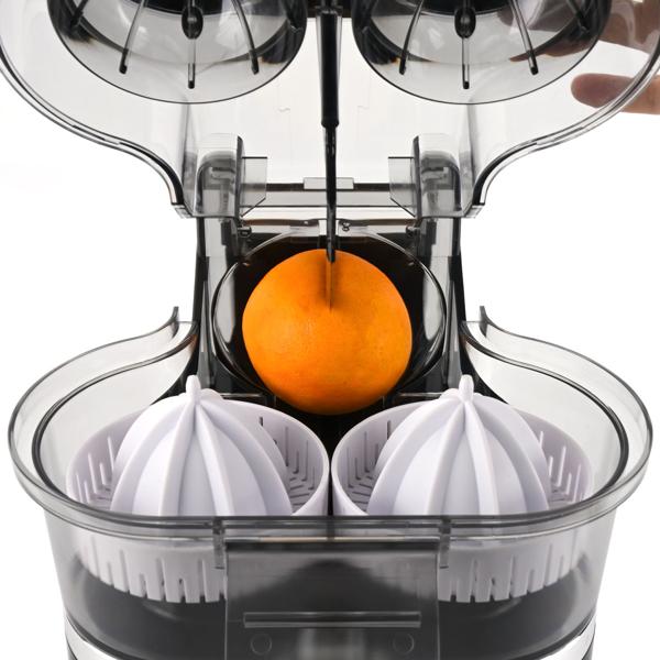 Doppio estrattore a batteria cordless 120W: Spremiagrumi e spremifrutta USB‑C mobile | Efficiente e compatto per succhi freschi e smoothie To Go