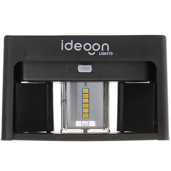 Lot de 4 appliques murales solaires LED pour extérieur : lampe de jardin blanc chaud/blanc froid avec batterie et capteur, IP44 étanche, projecteur décoratif pour clôture et mur