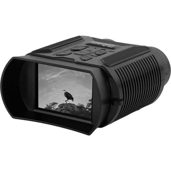 Caméra de vision nocturne 4K binoculaire professionnelle : caméra numérique IR 500 m pour la chasse, le camping et la sécurité. Photo 4K, zoom 8x, batterie USB‑C et étui inclus