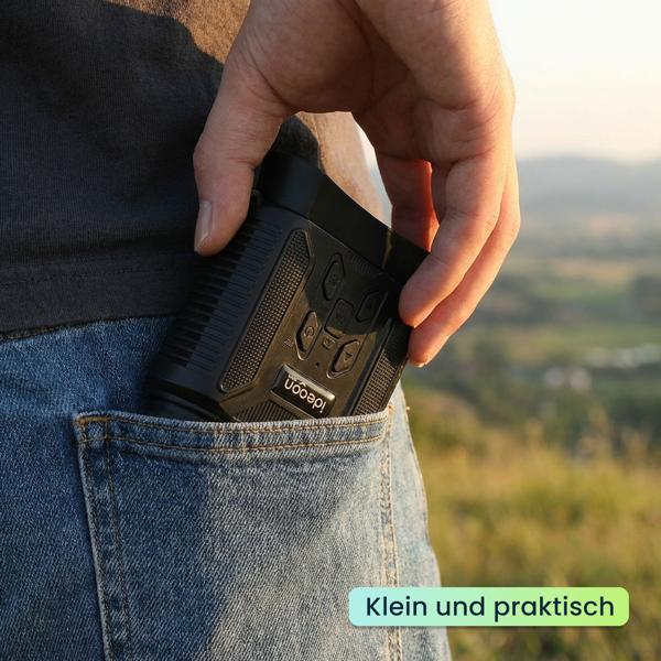 Profi 4K Nachtsichtkamera Binokular: 500m IR-Digitalkamera für Jagd, Camping & Security. 4K-Foto, 8x Zoom, USB-C Akku & inkl. Tasche 