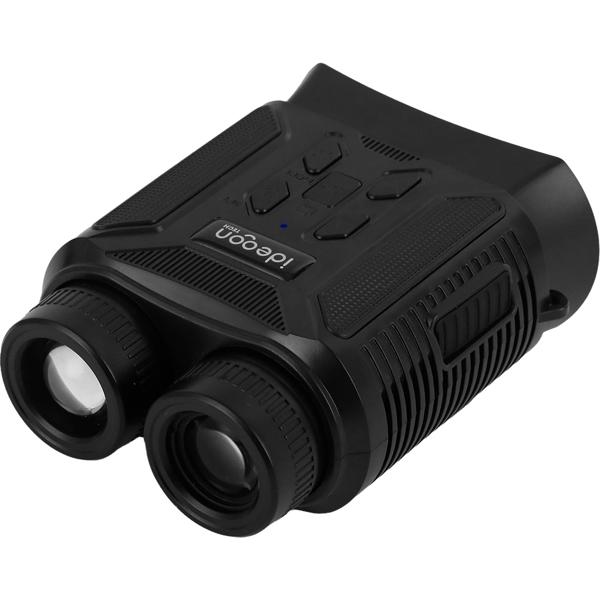 Caméra de vision nocturne 4K binoculaire professionnelle : caméra numérique IR 500 m pour la chasse, le camping et la sécurité. Photo 4K, zoom 8x, batterie USB‑C et étui inclus