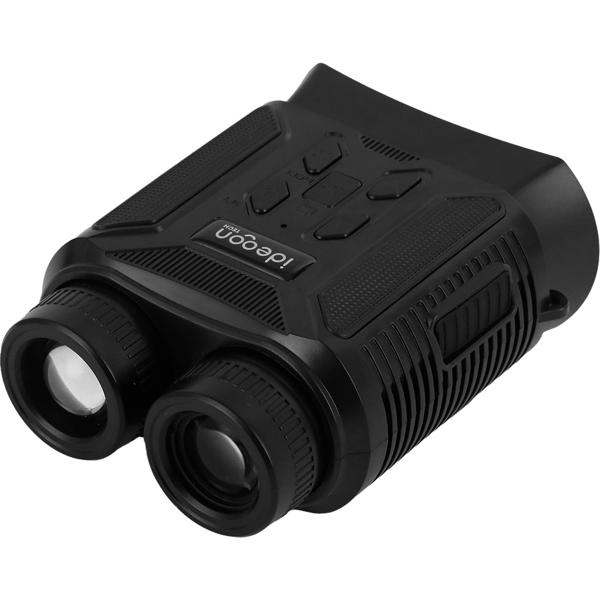 Caméra de vision nocturne 4K binoculaire professionnelle : caméra numérique IR 500 m pour la chasse, le camping et la sécurité. Photo 4K, zoom 8x, batterie USB‑C et étui inclus