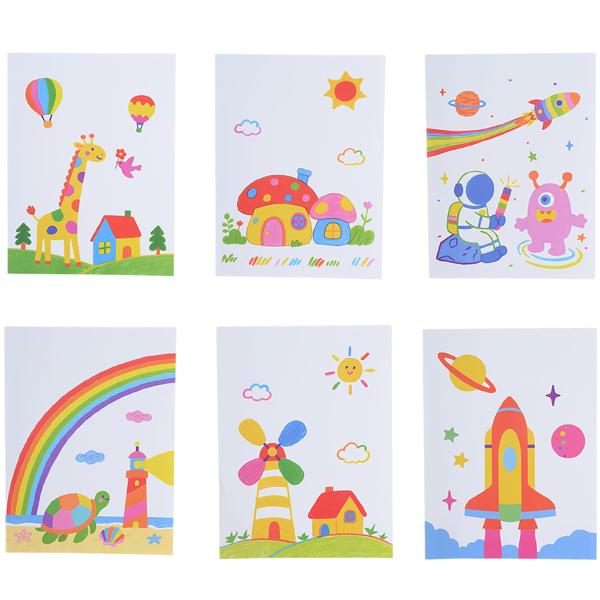 Set of 2 Creative LED Acrylic Drawing Boards for Children: Wireless DIY Lamp with Battery & 7 Coloured Pencils – The perfect glowing gift for little artists 22 x 15 cm