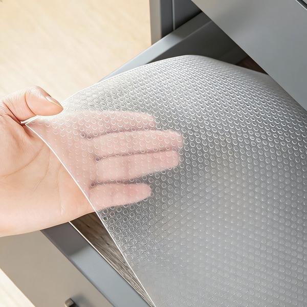 Set di 8 tappetini antiscivolo per cassetti 50 x 150 cm – Versatili tappetini interni per frigorifero, camper e cucina – Ritagliabili, senza BPA, antiscivolo