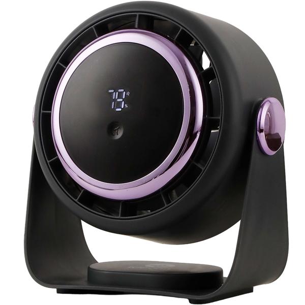 Lot de 2 ventilateurs à batterie avec affichage numérique : ventilateur de table, 5 vitesses, USB‑C, ventilateur portable avec crochet – idéal pour le bureau, le camping et les voyages