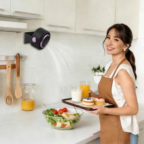 Lot de 2 ventilateurs à batterie avec affichage numérique : ventilateur de table, 5 vitesses, USB‑C, ventilateur portable avec crochet – idéal pour le bureau, le camping et les voyages