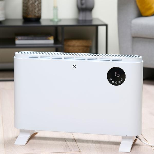 Powerful convector heater incl. remote control 2000W - 2 heat settings, turbo function, overheat protection & energy-saving mode – fast & efficient