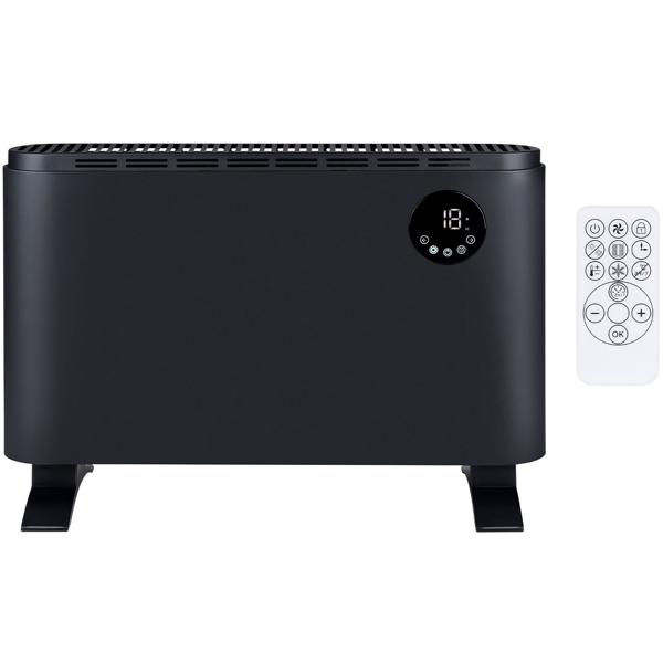 Convecteur puissant avec télécommande 2000 W – 2 niveaux de chauffage, fonction Turbo, protection contre la surchauffe et mode économie d‘énergie – rapide et efficace