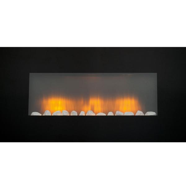 Riscaldatore a parete di lusso 2000W – Elegante stufa elettrica a caminetto per soggiorno e camera da letto con realistico effetto fiamma LED, termostato & timer