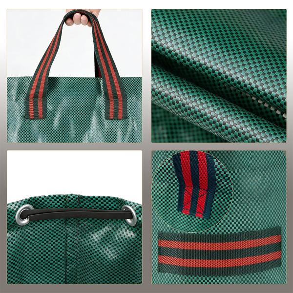 XL Garten Abfallsack, 272  Liter, Ø 67 x 76 cm - stabile Grünschnittsäcke mit Doppelboden, faltbar, ideal für Grünschnitt, 150gsm Polypropylen