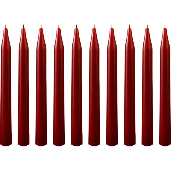 Spitzkerzen 20er Set Bordeaux – Stilvolle Tafelkerzen – Hohe Qualität, lange Brenndauer für festliche Anlässe, Adventskranz & Deko