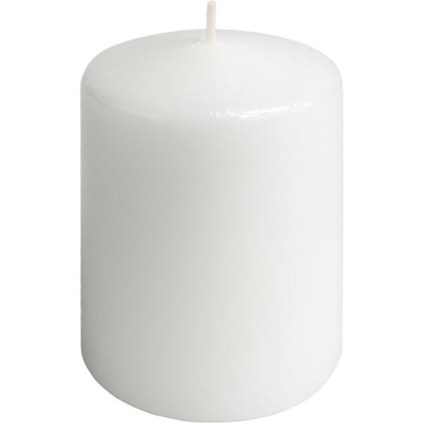 Candela a colonna bianca – Candela rustica in cera, Ø 6 x 8 cm – Lunga durata di combustione per occasioni festive, Avvento, Natale o decorazioni d’atmosfera