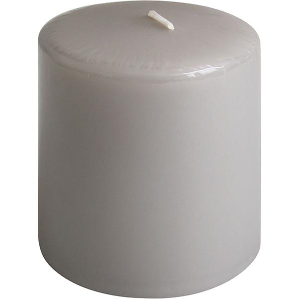 Taupe pillar candle – rustic wax candle, Ø 7 x 10 cm – long burn time for festive occasions, Advent, Christmas or atmospheric decoration