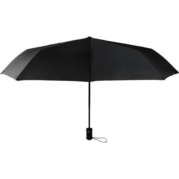 Compact automatic umbrella in black – Ø 95 cm – Wind-resistant pocket umbrella with fibreglass ribs & protective sleeve – Quick-drying & durable