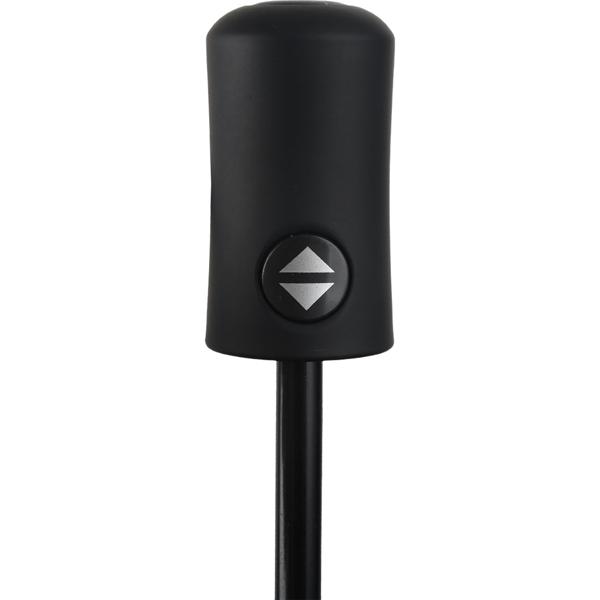 Compact automatic umbrella in black – Ø 95 cm – Wind-resistant pocket umbrella with fibreglass ribs & protective sleeve – Quick-drying & durable