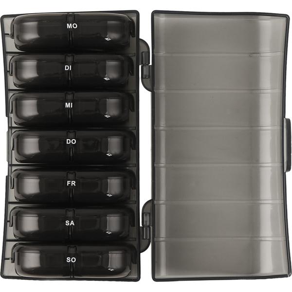 Set of 2 medication boxes 7 days – pill box 7 days 2 compartments morning evening – tablet box for one week – weekly medication dispenser – LFGB tested