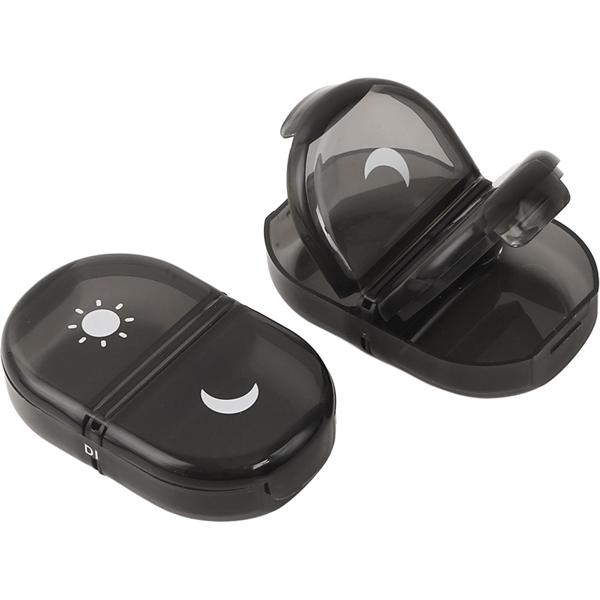 Set of 2 medication boxes 7 days – pill box 7 days 2 compartments morning evening – tablet box for one week – weekly medication dispenser – LFGB tested