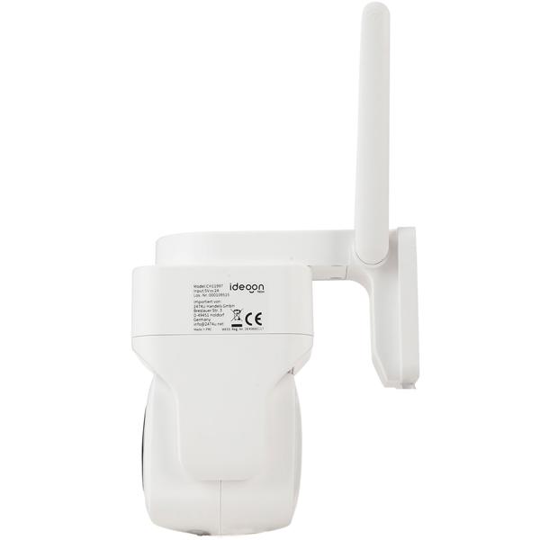 Caméra de surveillance extérieure 2K WLAN IP65 résistante aux intempéries : caméra d’extérieur à 355 degrés avec détection de personne, application, vision nocturne et système d’interphonie