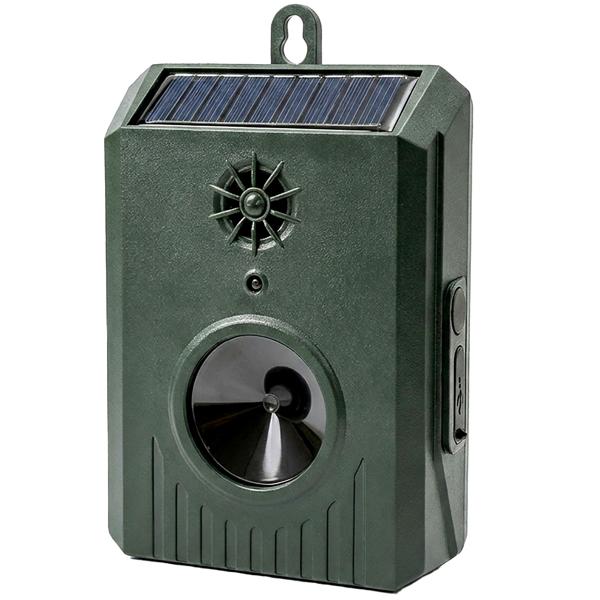 Lot de 2 répulsifs solaires à ultrasons pour oiseaux, dispositif mobile anti-pigeons, IP54 étanche, mode par intervalles contre l’habituation, lot effaroucheur de pigeons 8–35 kHz