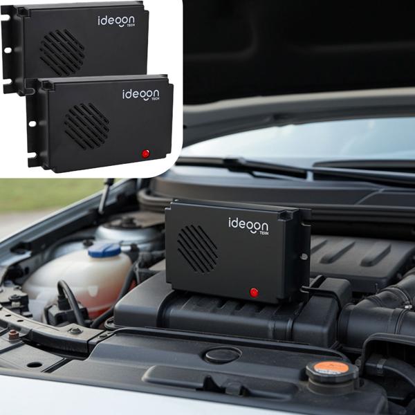 2er-Set Praktische Mobile Marderabwehr mit Ultraschall, batteriebetrieben: Effektive Tierabwehr für KFZ - Ideal für Motorraum, Haus, Garage & Schuppen