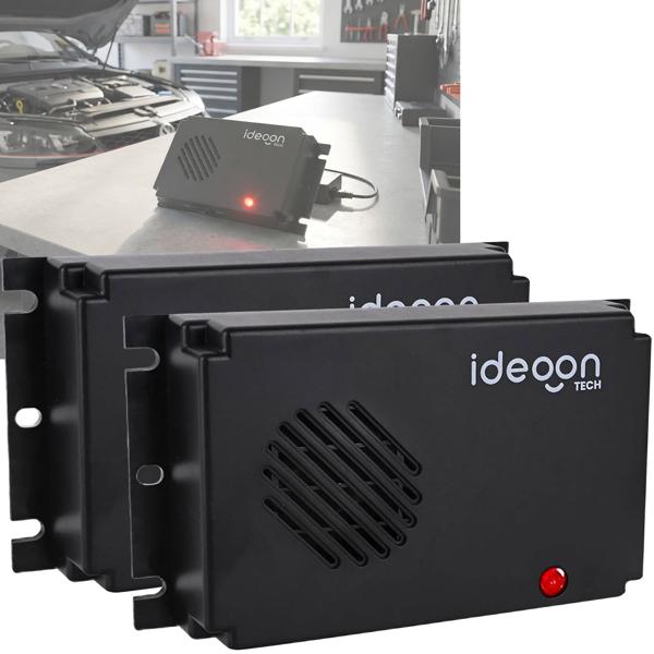 Set of 2 practical mobile ultrasonic marten repellents, battery-powered: effective animal deterrent for vehicles – ideal for engine compartment, house, garage & shed