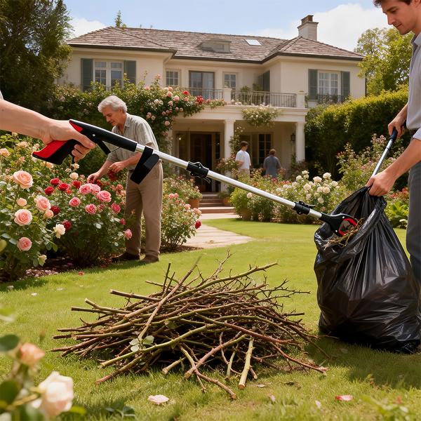 2er-Set Faltbare Greifzange 92cm aus leichtem Aluminium mit starker Magnetspitze & Antirutsch-Griff – Für Senioren, fürs Bücken, Aufheben, den Garten & mehr