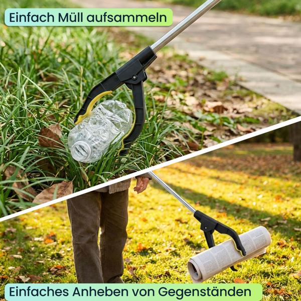2er-Set  Greifarm 76 cm – Ergonomische Greifzange mit Magnetspitze und 360° drehbarem Kopf – Für Senioren, Aufheben, Müllsammler, den Garten & mehr