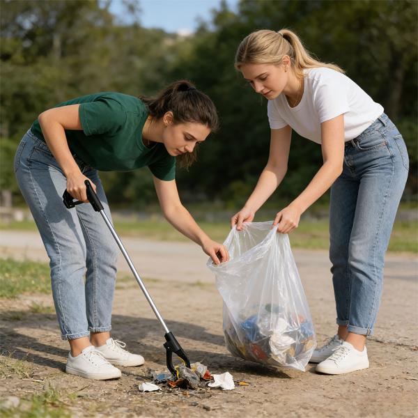2er-Set  Greifarm 76 cm – Ergonomische Greifzange mit Magnetspitze und 360° drehbarem Kopf – Für Senioren, Aufheben, Müllsammler, den Garten & mehr