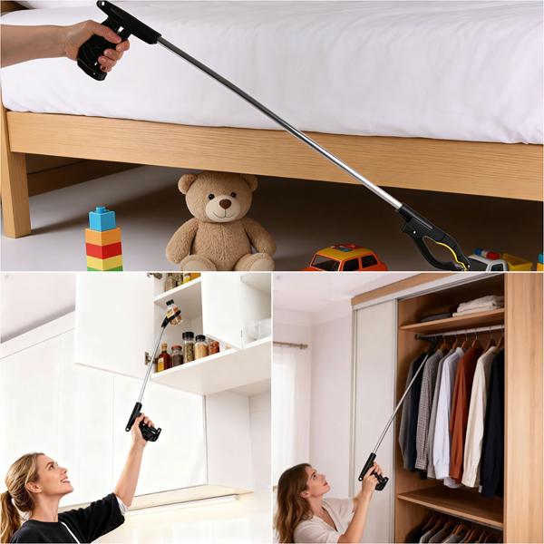 2er-Set  Greifarm 76 cm – Ergonomische Greifzange mit Magnetspitze und 360° drehbarem Kopf – Für Senioren, Aufheben, Müllsammler, den Garten & mehr